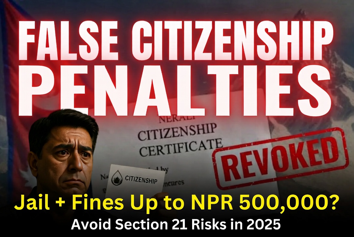 false citizenship punishment Nepal